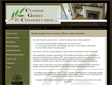 Tablet Screenshot of customgreenconstruction.com